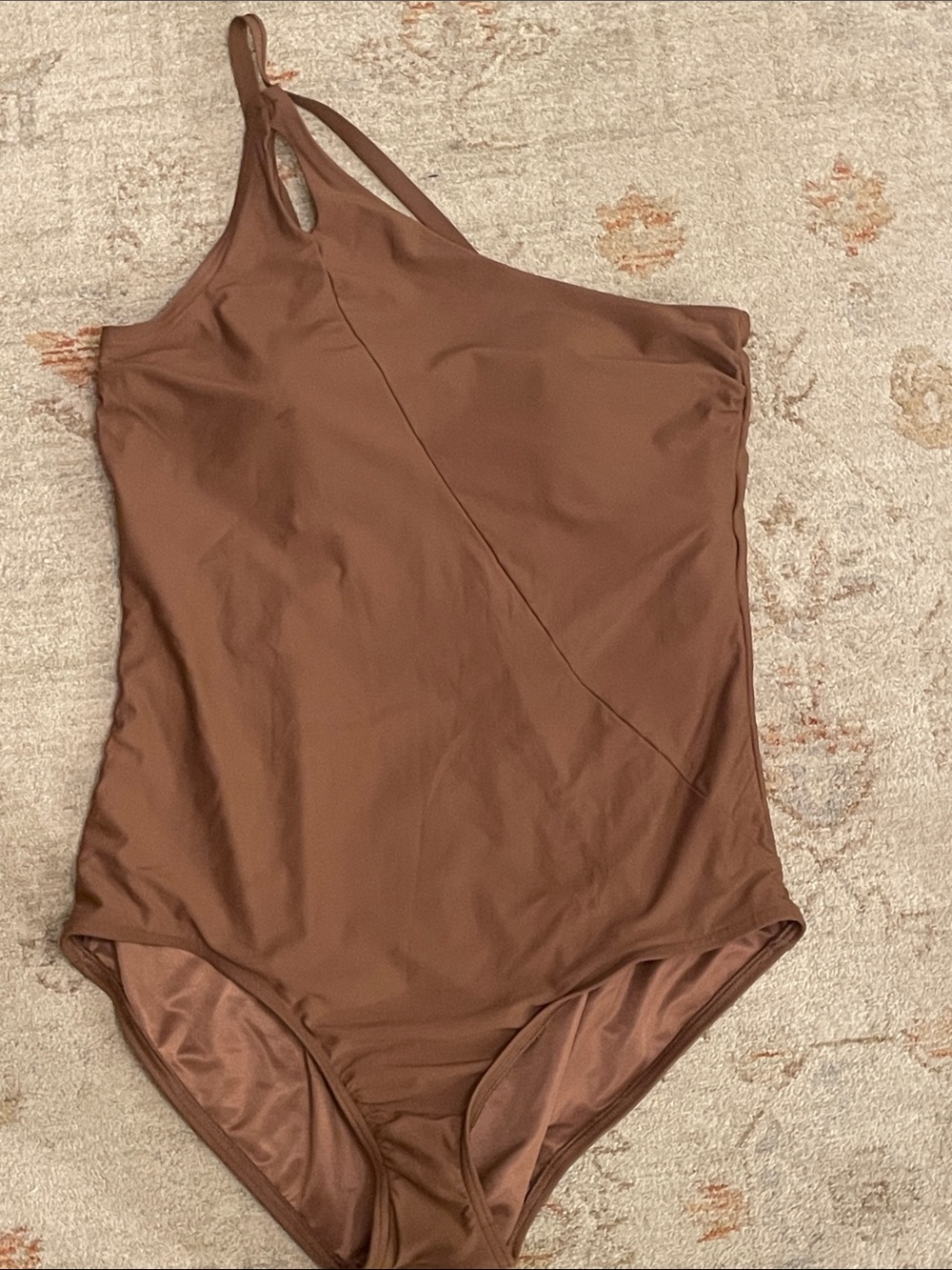 Lands' End Brown One-Shoulder Swimsuit 18